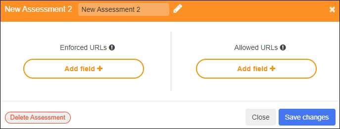 Edit Assessment Window