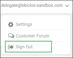 Action Bar Drop Down List - Sign Out Option