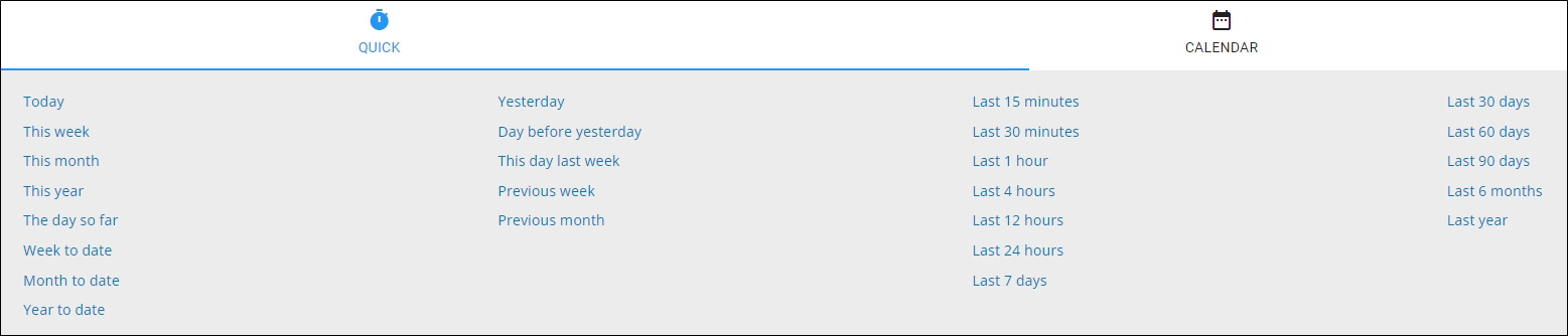 Web Analytics Time Frame Quick