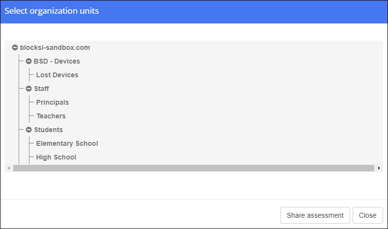 Teachers -­ Share Assessment to OU Window