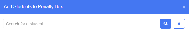 Add Students to Penalty Box Window