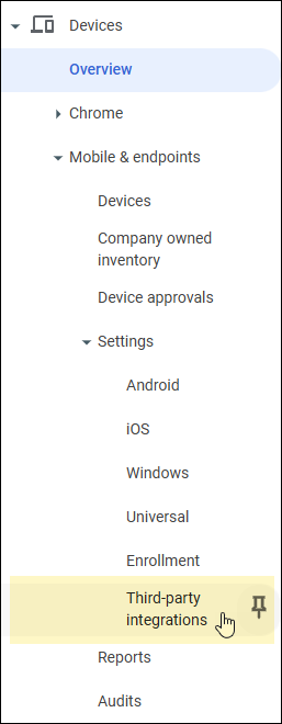 Seleccione integraciones de terceros