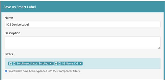 Configuración de etiqueta inteligente