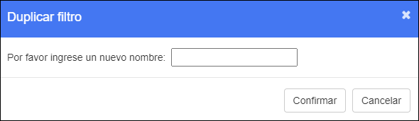 Ventana de filtro duplicado