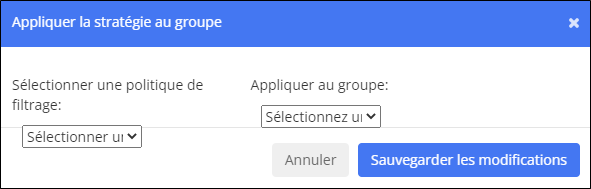 Appliquer la politique à la fenêtre de groupe