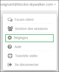Action Bar Drop Down List - Settings Option