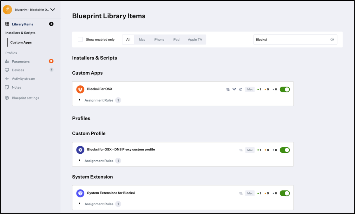 Éléments de la bibliothèque de plans 1