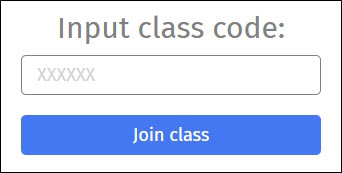 Class Code Entry Window
