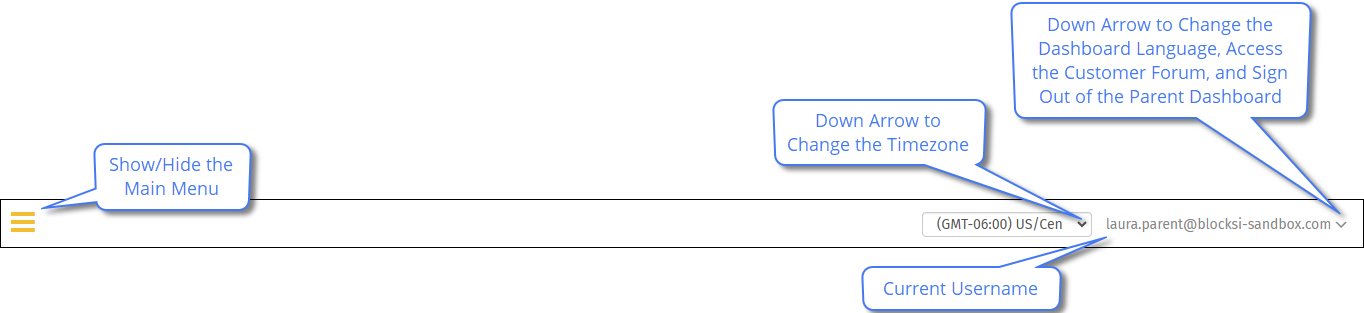 Parent Action Bar