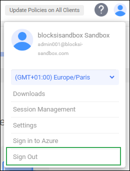 Admin Action Bar User Icon