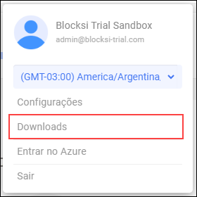 Admin Action Bar User Icon - Downloads Option Ícone do usuário da barra de ações do administrador - opção de downloads