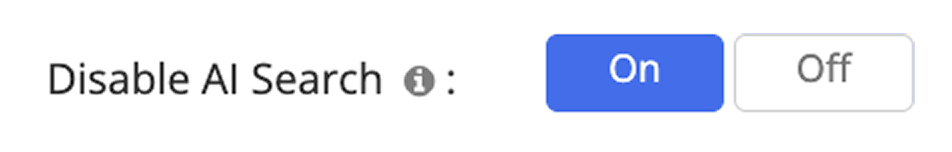 Disable AI Search Toggle