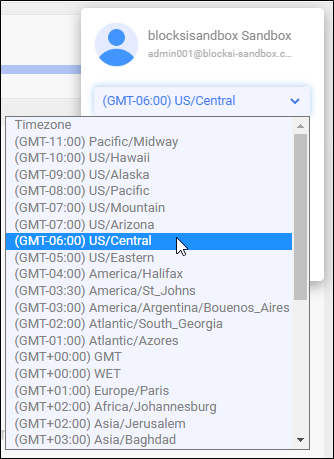 Change Timezone Window