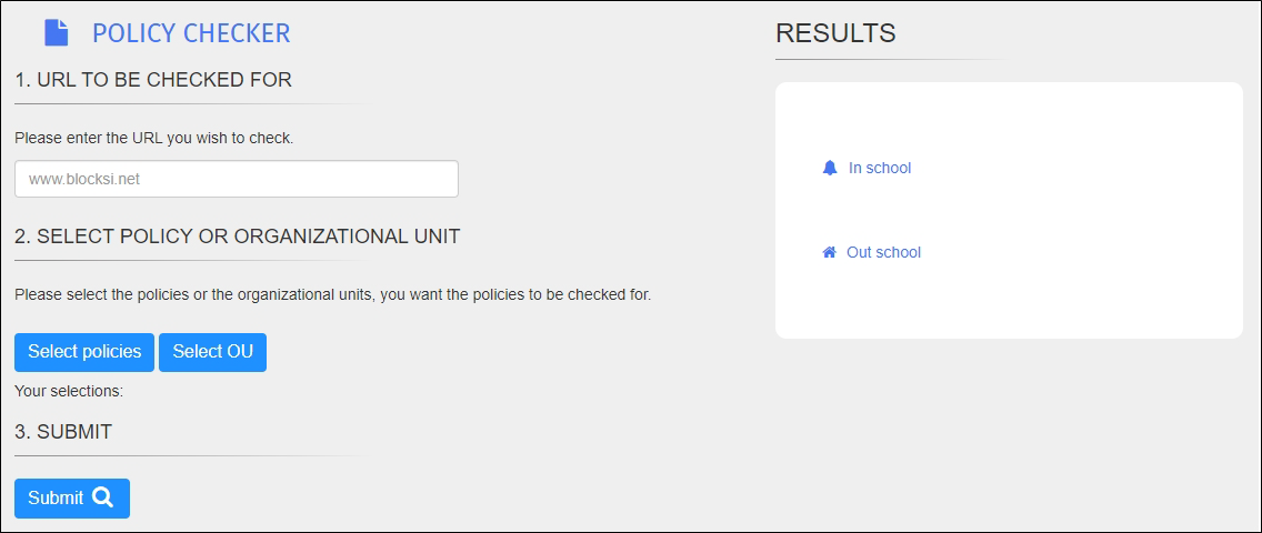 Policy Checker Screen