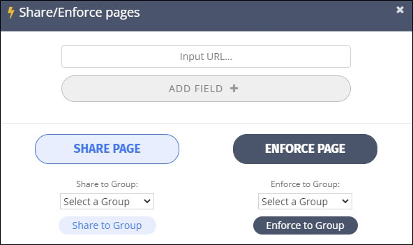 Share/Enforce Pages Window