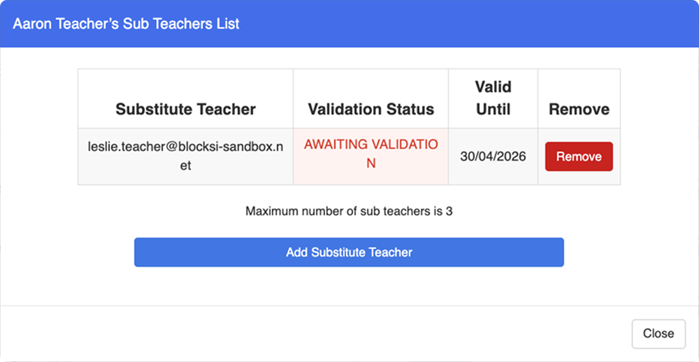 Status Aguardando validação