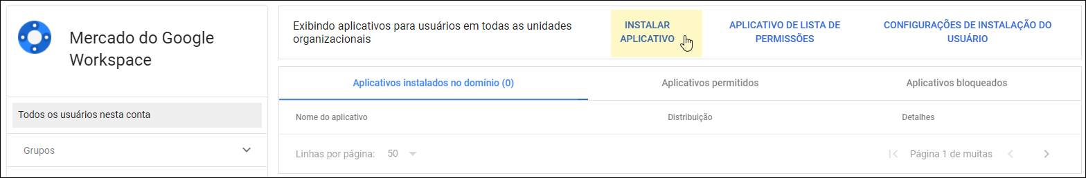 Google Workspace Marketplace — Link de instalação do aplicativo