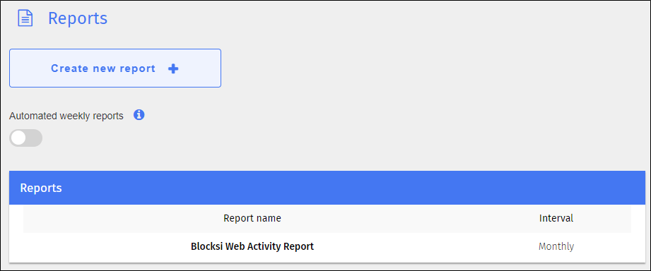 Parent Reports Screen