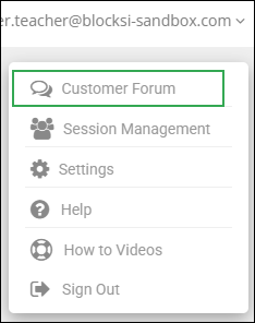 Action Bar Drop Down List -­ Forum Option
