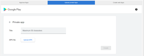 Private Apps Add Adicionar aplicativos privados