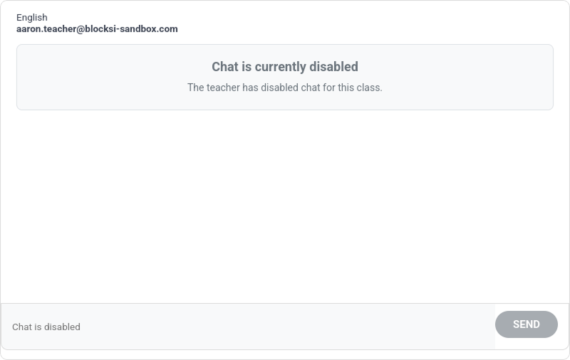 Blocksi Chat Disabled Window