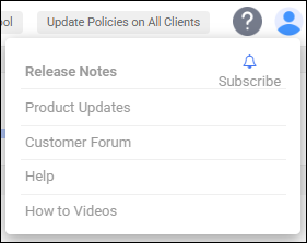 Admin Action Bar Help Icon
