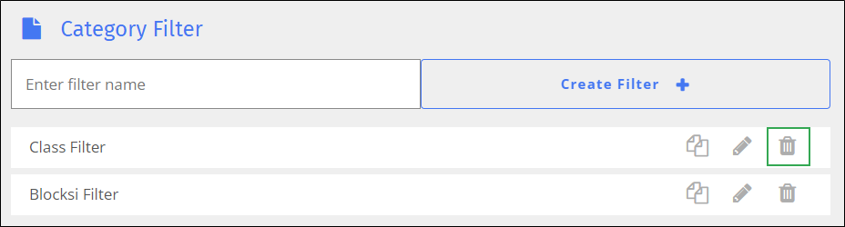 YouTube Category Filter Screen - Delete Icon