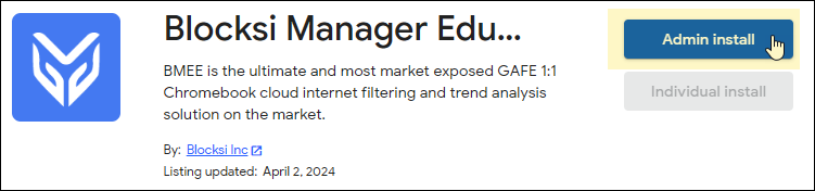 Google Workspace Marketplace - Admin Install Google Workspace Marketplace - Admin Install