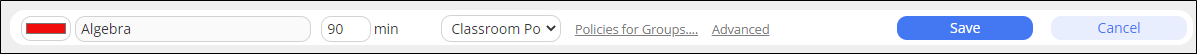 Edit Class Options