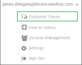 Delegate Action Bar Drop Down List - Customer Forum Option
