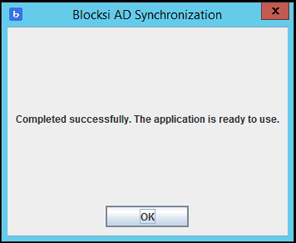 AD Sync Completed Authorization Window Janela de autorização concluída do AD Sync