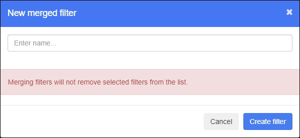 New Merged Filter Window