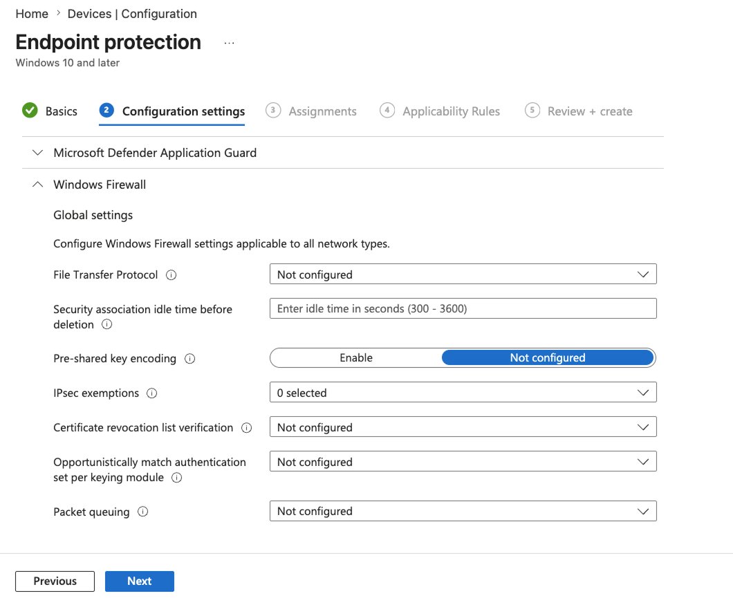 Guia de configurações - Endpoint Protection