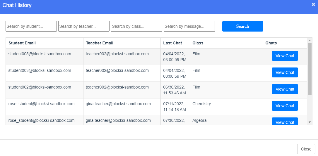 Chat History Window Chat History Window