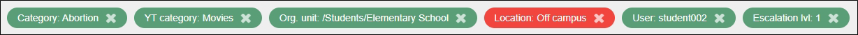 Alert Search Filters