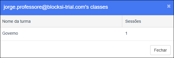 Class Vitals Screen - List of Classes Tela Class Vitals - Lista de classes