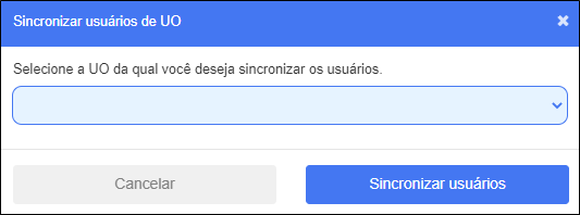 Sync Users From OU Window Sincronizar usuários da janela OU
