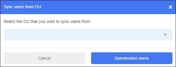 Sync Users From OU Window