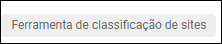 Botão da ferramenta de classificação de sites