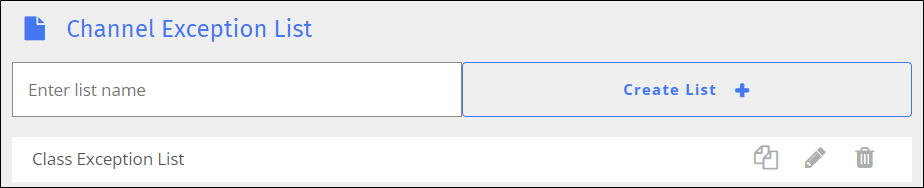 YouTube Channel Exception List Screen