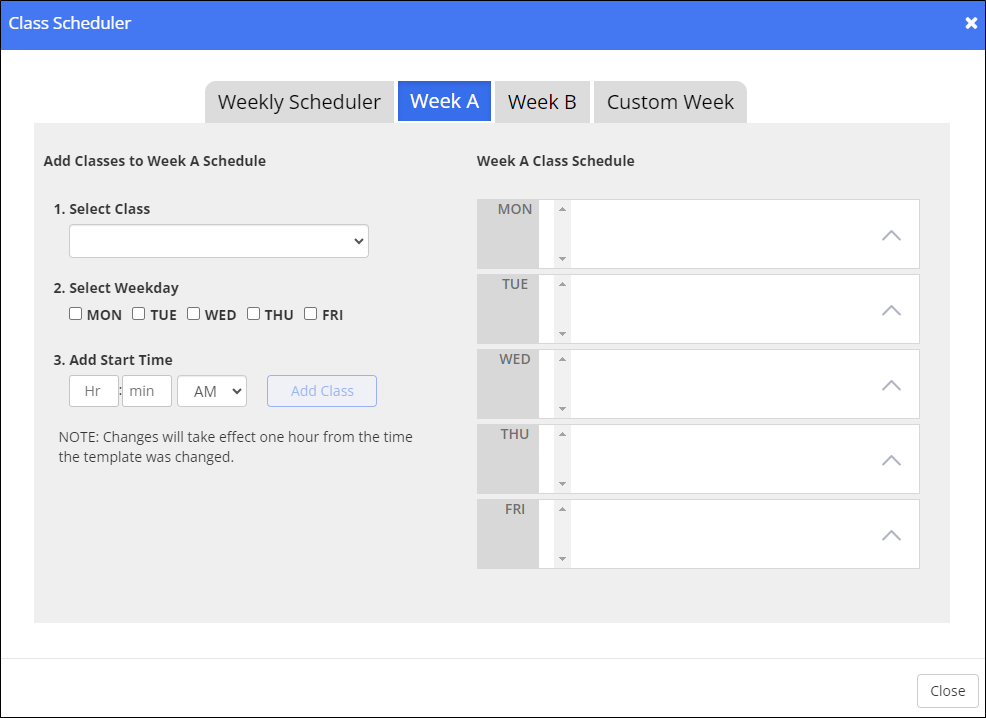 Schedule A/­B Window