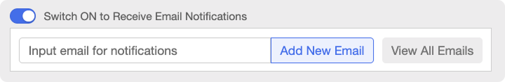 Enable Email Notifications Section