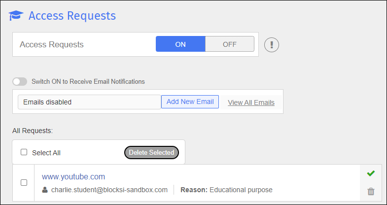 Access Requests Screen