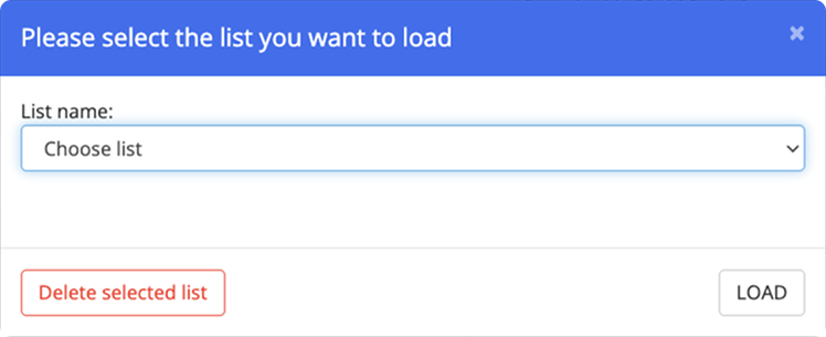 Load List Window