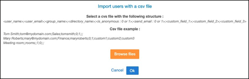 Import Users Importar usuários