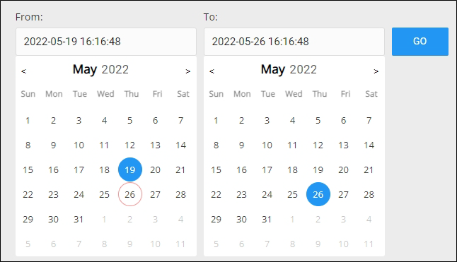 Web Analytics Calendar Ranges