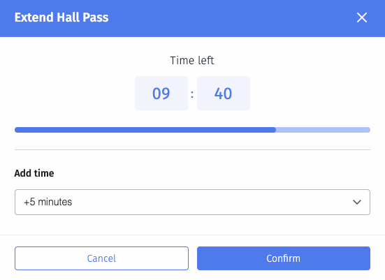 Estender a janela do Hall Pass