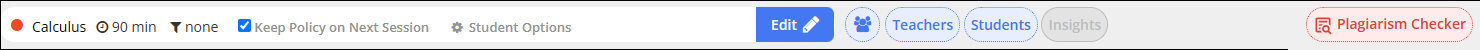 Teacher Top Toolbar