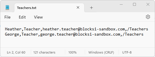 Example Text File