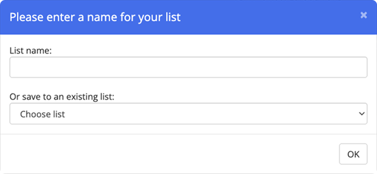Save List Window